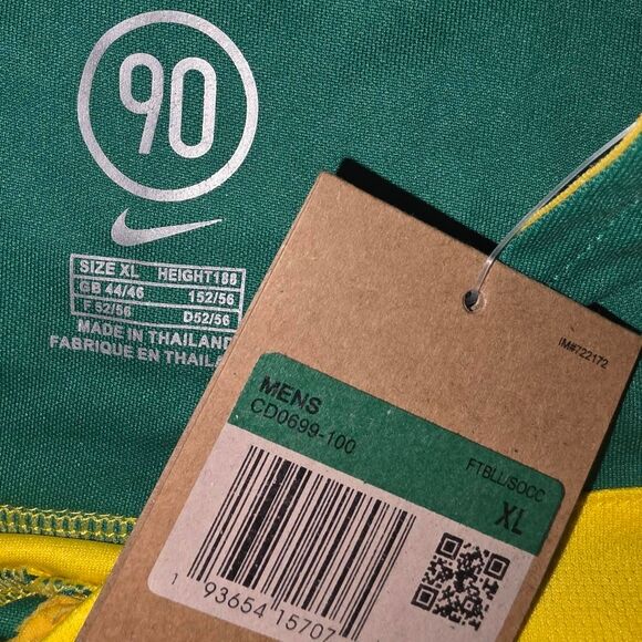 NWT Nike Brazil Total 90 Ronaldinho #10 Jersey XL Men's - Picture 3 of 3